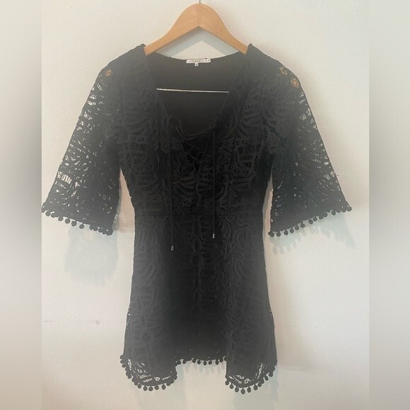 NWOT TULAROSA • Coal Lace Mini Dress in Onyx Size XS - Picture 4 of 7